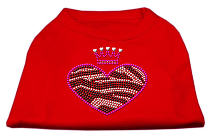 Pet Dog & Cat Shirt Rhinestone, "Zebra Heart" - DOGGO'S KING
