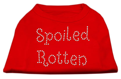 Pet Dog & Cat Shirt Rhinestone, "Spoiled Rotten" - DOGGO'S KING