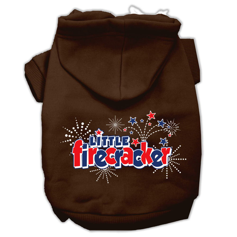 Pet Dog & Cat Hoodie Screen Printed, "Little Firecracker"