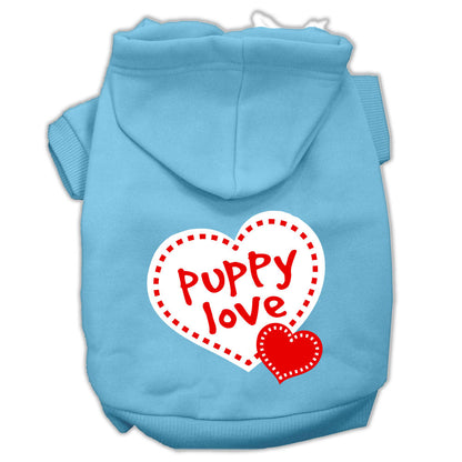 Pet Dog & Cat Hoodie Screen Printed, "Puppy Love" - DOGGO'S KING