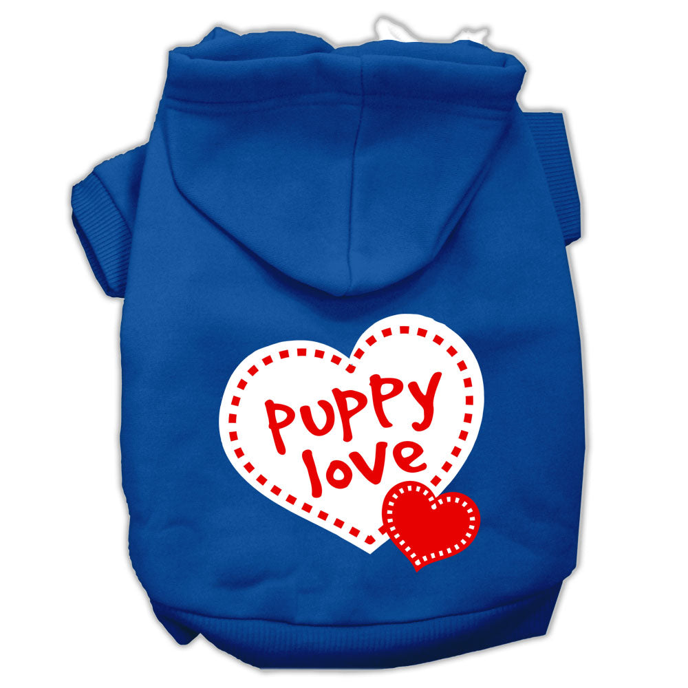 Pet Dog & Cat Hoodie Screen Printed, "Puppy Love" - DOGGO'S KING