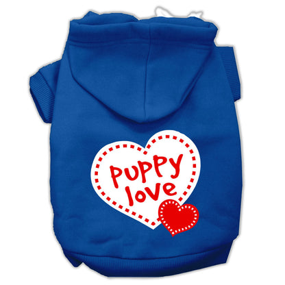Pet Dog & Cat Hoodie Screen Printed, "Puppy Love" - DOGGO'S KING