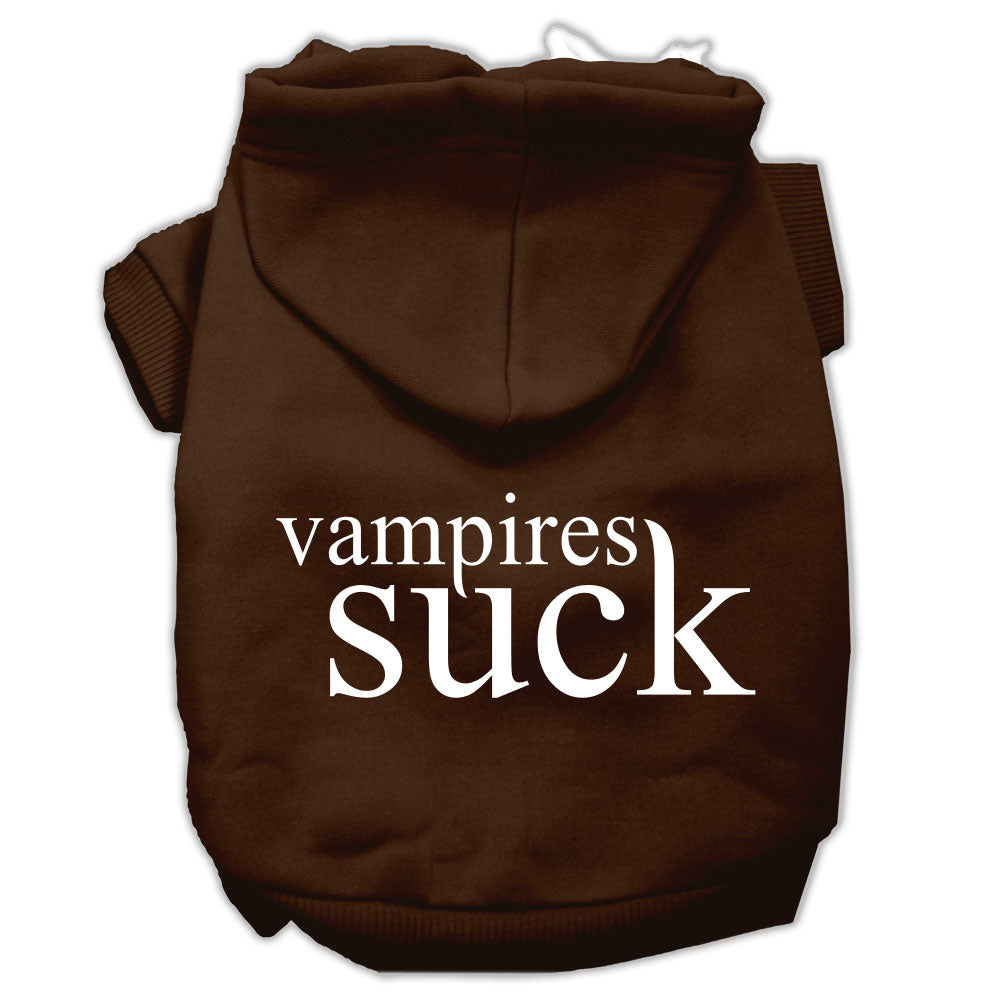 Halloween Pet, Dog & Cat Hoodie Screen Printed, "Vampires Suck"
