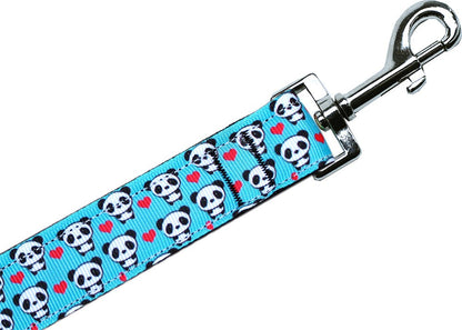 Pet Dog & Cat Nylon Collar or Leash, "Panda Love" - DOGGO'S KING