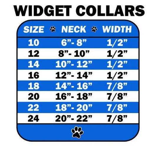 Dog, Puppy & Pet Widget Fashion Collar, "Pink Glitter Heart" - DOGGO'S KING