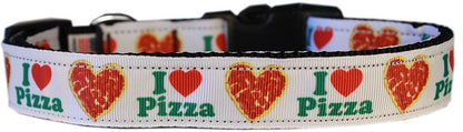 Pet Dog & Cat Nylon Collar or Leash, "Pizza Party" - DOGGO'S KING