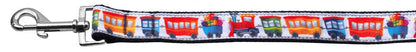 Pet Dog & Cat Nylon Collar or Leash, "Trains" - DOGGO'S KING