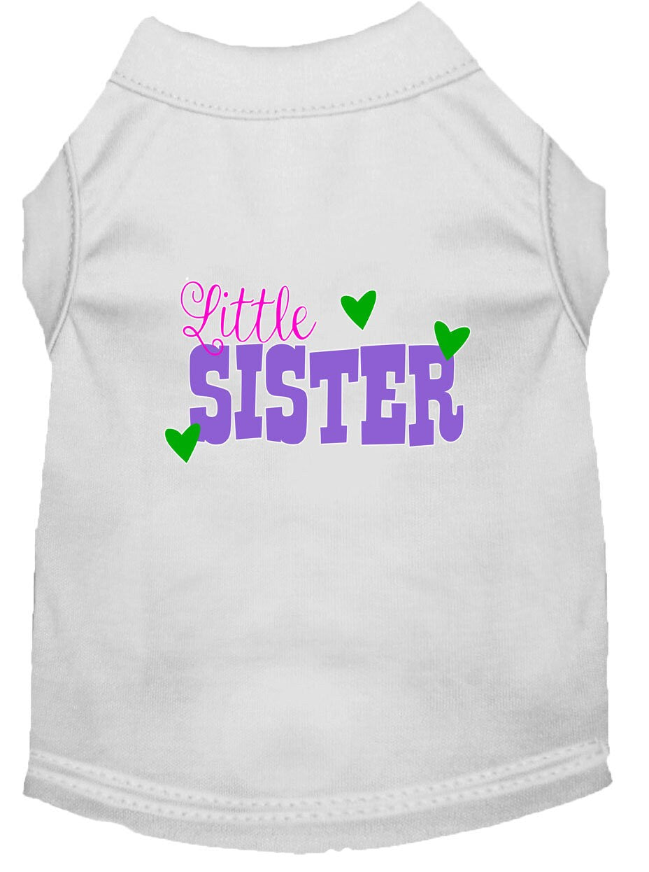 Pet Dog & Cat Shirt Screen Printed, "Little Sister"