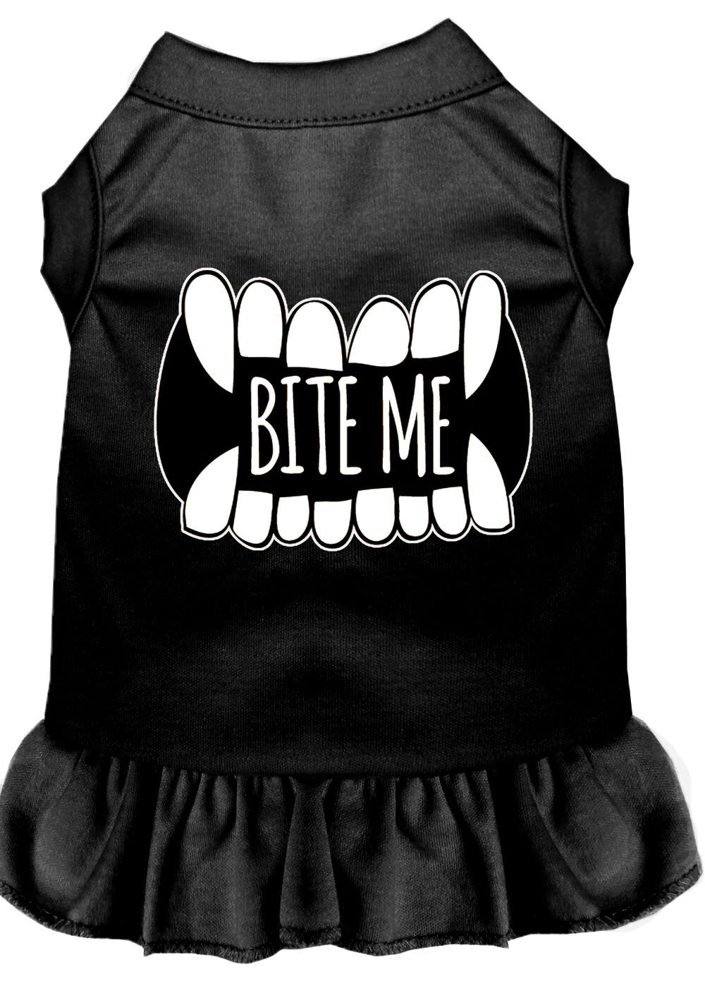 Pet Dog & Cat Dress Screen Printed, "Bite Me"