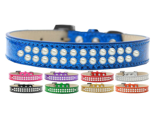 Dog, Puppy & Pet Ice Cream  Collar, "Two Row Pearl Rimsets" - DOGGO'S KING