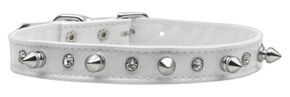 Dog, Puppy and Pet Collar, "Patent Crystal & Spike" - DOGGO'S KING