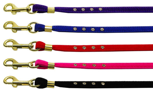 Dog, Puppy & Pet Leash, "Velvet 3/8" Inch Wide" - DOGGO'S KING