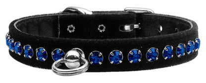Dog, Puppy and Pet Collar, "Black Velvet Crystal Elite" - DOGGO'S KING