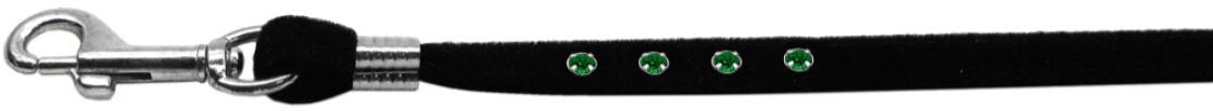 Dog, Puppy & Pet Leash, "Black Velvet Jeweled" - DOGGO'S KING