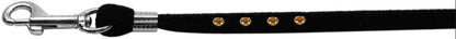 Dog, Puppy & Pet Leash, "Black Velvet Jeweled" - DOGGO'S KING