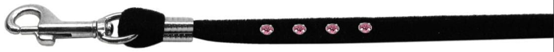 Dog, Puppy & Pet Leash, "Black Velvet Jeweled" - DOGGO'S KING