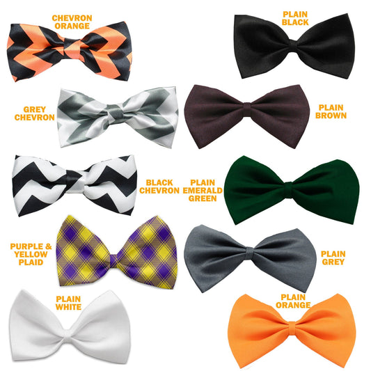 Pet, Dog and Cat Bow Ties, "Fall Chevrons, Plaid & Solid Colors Group" *Available in 10 different options!* - DOGGO'S KING