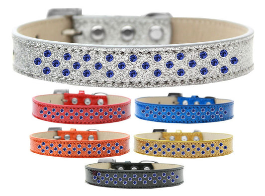 Dog, Puppy & Pet Ice Cream  Collar, "Blue Crystal Rimsets Sprinkles" - DOGGO'S KING
