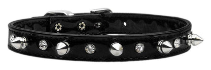 Dog, Puppy and Pet Collar, "Patent Crystal & Spike" - DOGGO'S KING