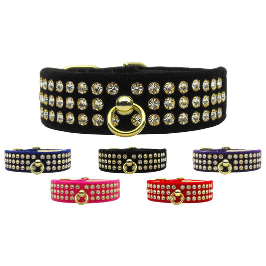 Dog, Puppy and Pet Collar, "#73 Crystal Velvet" - DOGGO'S KING