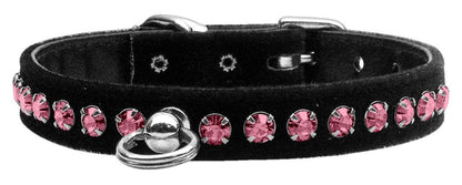 Dog, Puppy and Pet Collar, "Black Velvet Crystal Elite" - DOGGO'S KING