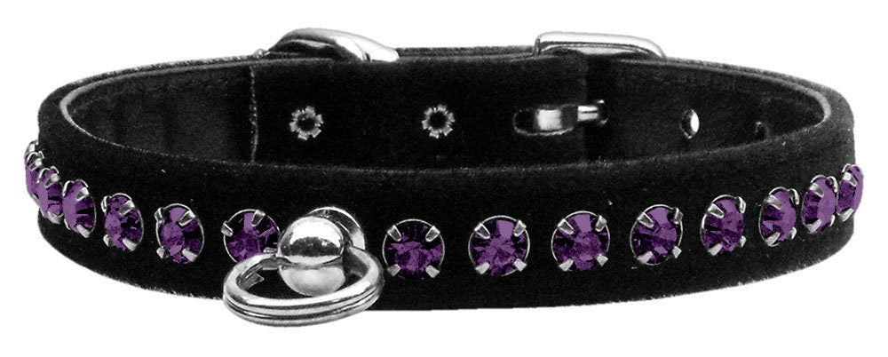 Dog, Puppy and Pet Collar, "Black Velvet Crystal Elite" - DOGGO'S KING