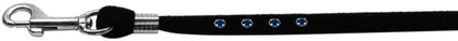 Dog, Puppy & Pet Leash, "Black Velvet Jeweled" - DOGGO'S KING