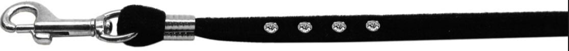 Dog, Puppy & Pet Leash, "Black Velvet Jeweled" - DOGGO'S KING