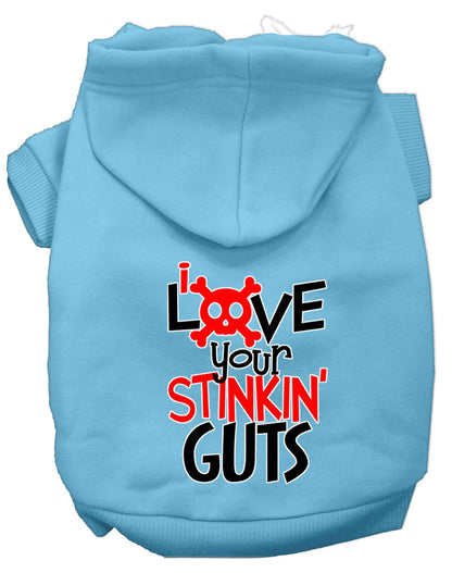 Pet, Dog & Cat Hoodie Screen Printed, "Love Your Stinkin Guts"