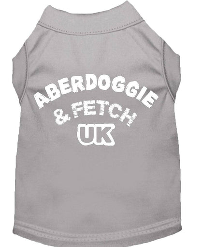 Pet Dog & Cat Shirt Screen Printed, "Aberdoggie and Fetch UK" - DOGGO'S KING
