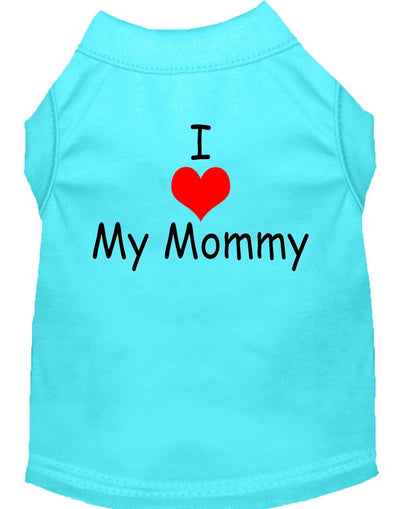 Pet Dog & Cat Shirt Screen Printed, "I Love My Mommy" - DOGGO'S KING