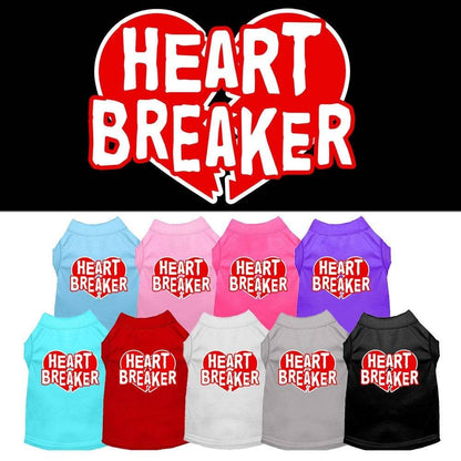 Pet Dog & Cat Shirt Screen Printed, "Heart Breaker" - DOGGO'S KING