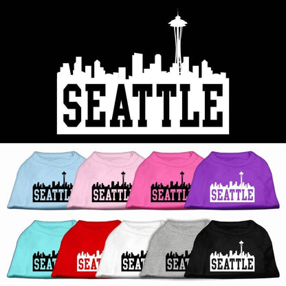 Pet Dog & Cat Shirt Screen Printed, "Seattle Skyline" - DOGGO'S KING