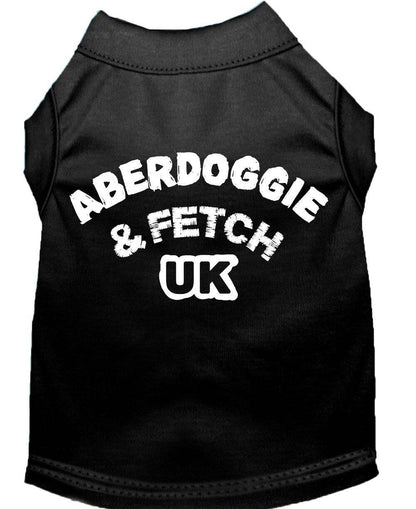 Pet Dog & Cat Shirt Screen Printed, "Aberdoggie and Fetch UK" - DOGGO'S KING