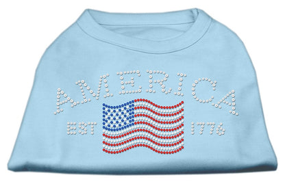 Pet Dog & Cat Shirt Rhinestone, "Classic American" - DOGGO'S KING