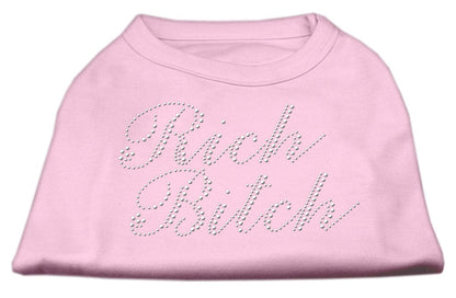 Pet Dog & Cat Shirt Rhinestone, "Rich Bitch" - DOGGO'S KING