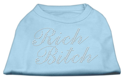 Pet Dog & Cat Shirt Rhinestone, "Rich Bitch" - DOGGO'S KING