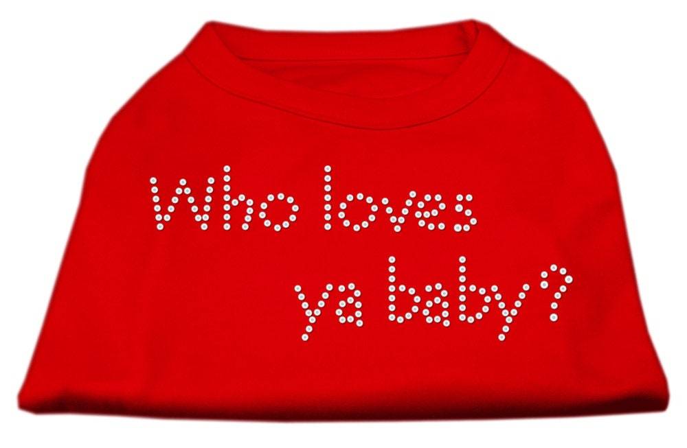 Pet Dog & Cat Shirt Rhinestone, "Who Loves Ya Baby?" - DOGGO'S KING