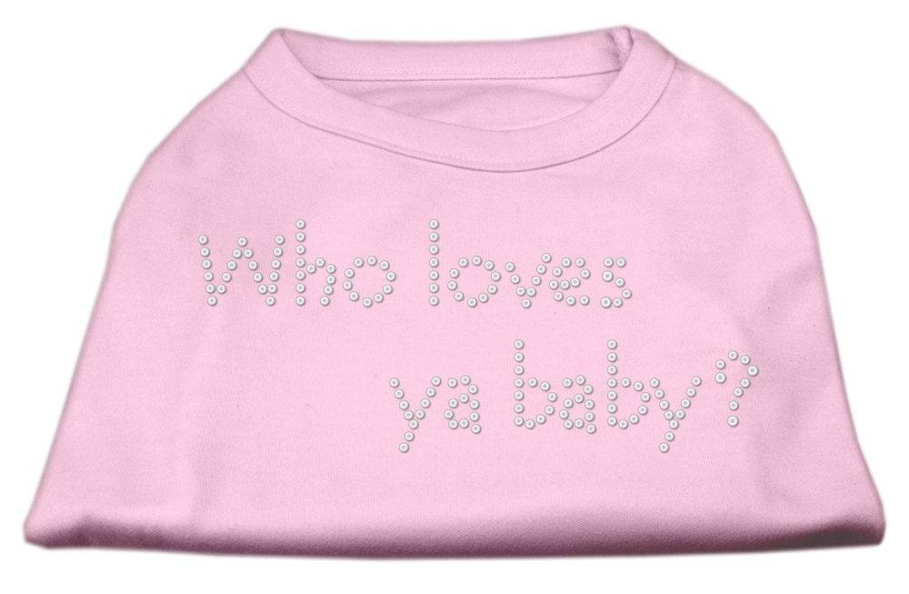 Pet Dog & Cat Shirt Rhinestone, "Who Loves Ya Baby?" - DOGGO'S KING