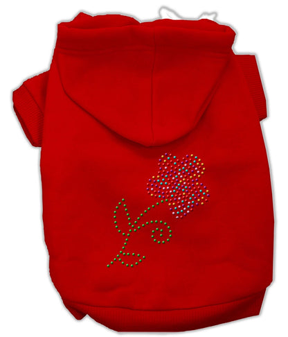 Pet, Dog & Cat Hoodie Rhinestone, "Multi Colored Flower" - DOGGO'S KING