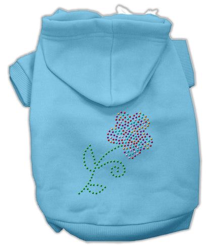 Pet, Dog & Cat Hoodie Rhinestone, "Multi Colored Flower" - DOGGO'S KING