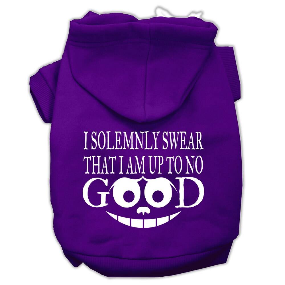 Pet Dog & Cat Hoodie Screen Printed, "I Solemnly Swear That I Am Up To No Good" - DOGGO'S KING