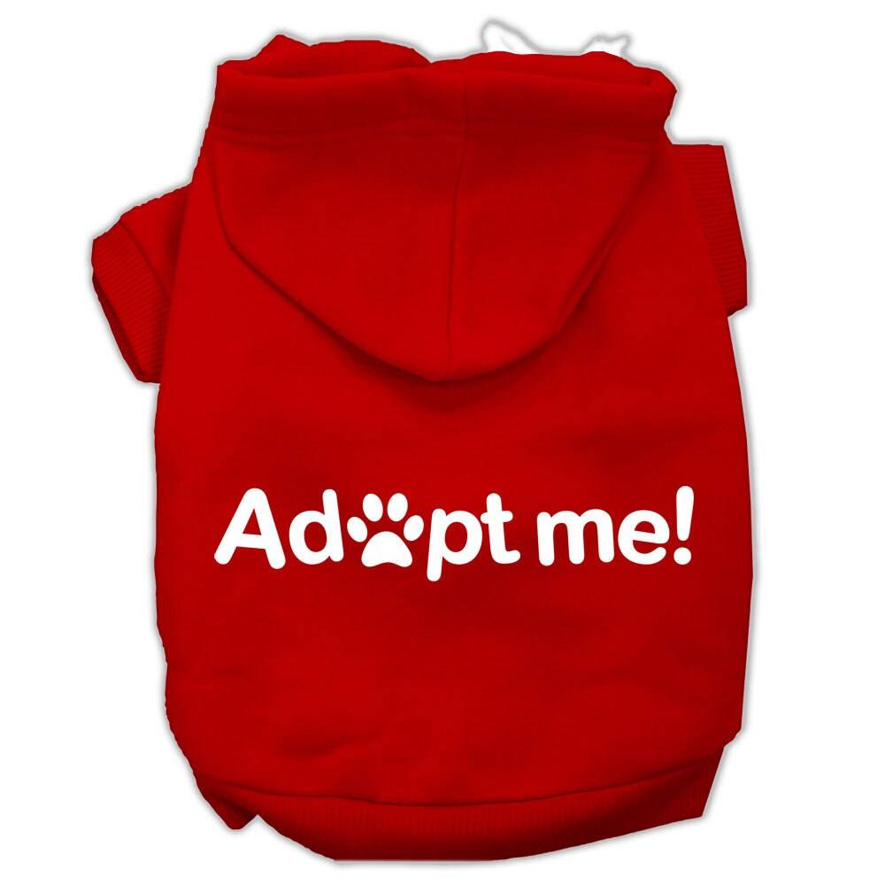 Pet, Dog & Cat Hoodie Screen Printed, "Adopt Me" - DOGGO'S KING