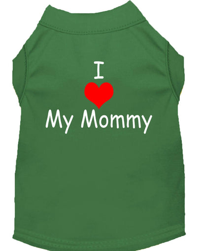 Pet Dog & Cat Shirt Screen Printed, "I Love My Mommy" - DOGGO'S KING
