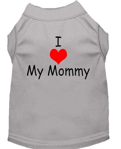 Pet Dog & Cat Shirt Screen Printed, "I Love My Mommy" - DOGGO'S KING
