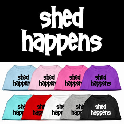 Pet Dog & Cat Shirt Screen Printed, "Shed Happens" - DOGGO'S KING