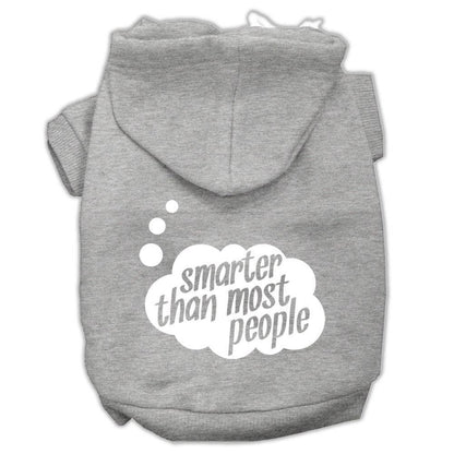 Pet, Dog & Cat Hoodie Screen Printed, "Smarter Than Most People" - DOGGO'S KING