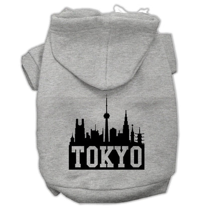 Pet Dog & Cat Hoodie Screen Printed, "Tokyo Skyline"