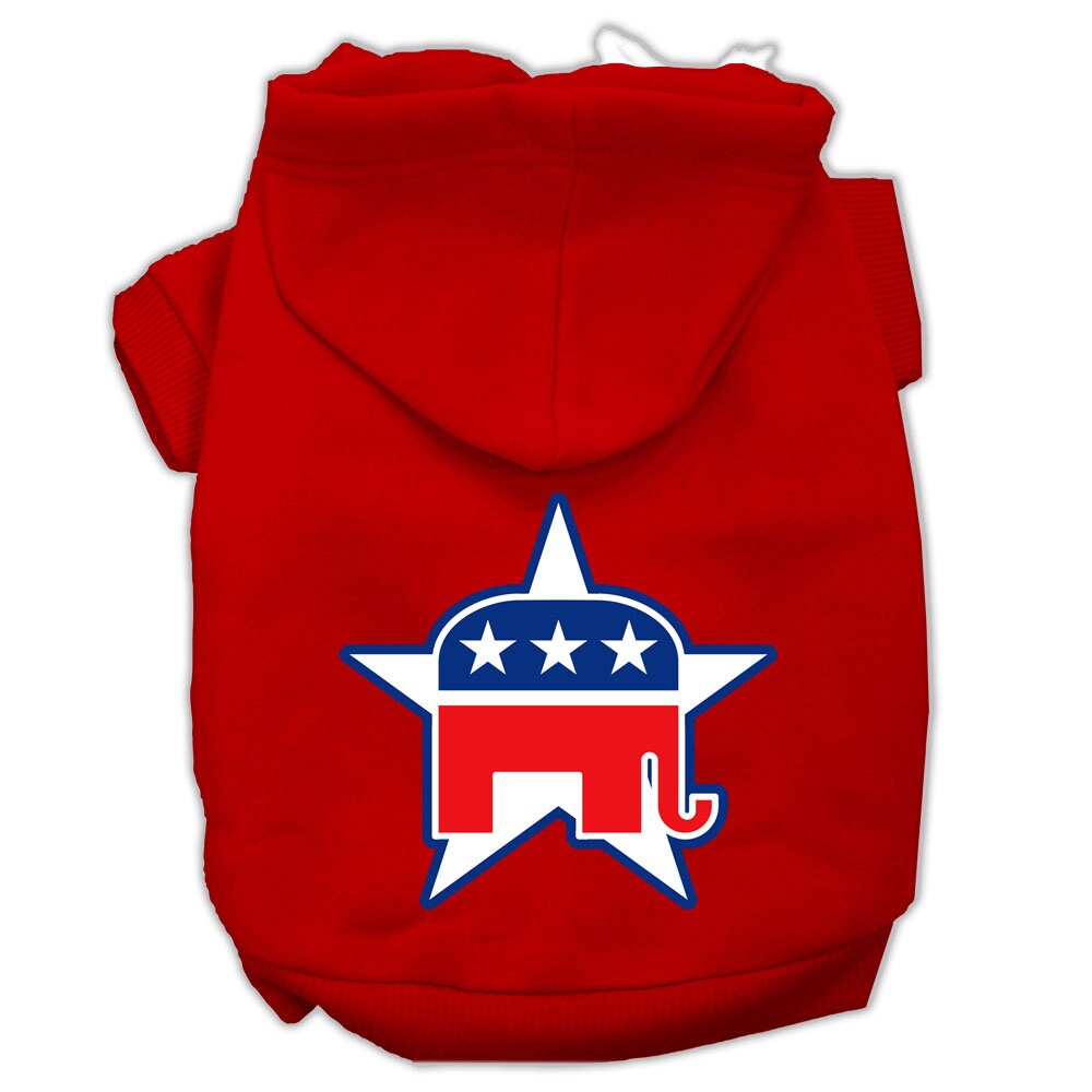 Pet Dog & Cat Hoodie Screen Printed, "Republican"
