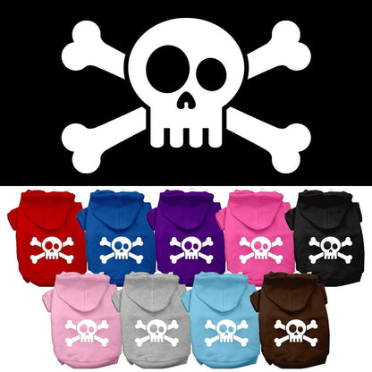 Pet Dog and Cat Hoodie Screen Printed, "Skull & Crossbones" - DOGGO'S KING